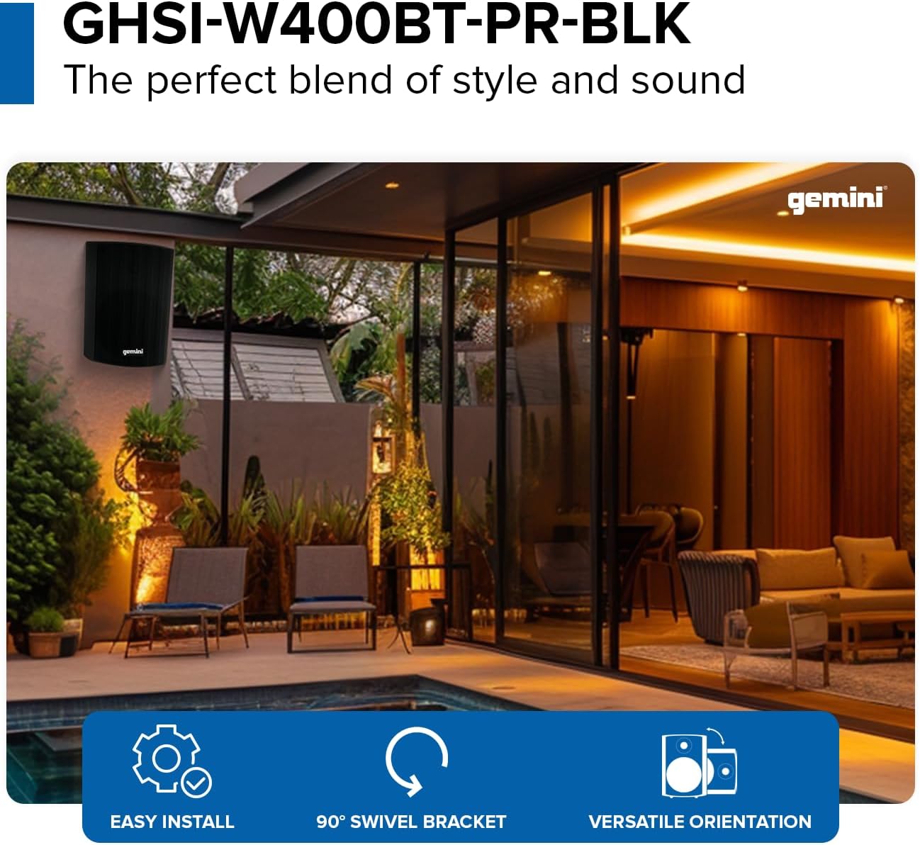 Gemini Sound GHSI-W400BT-PR-BLK Misc