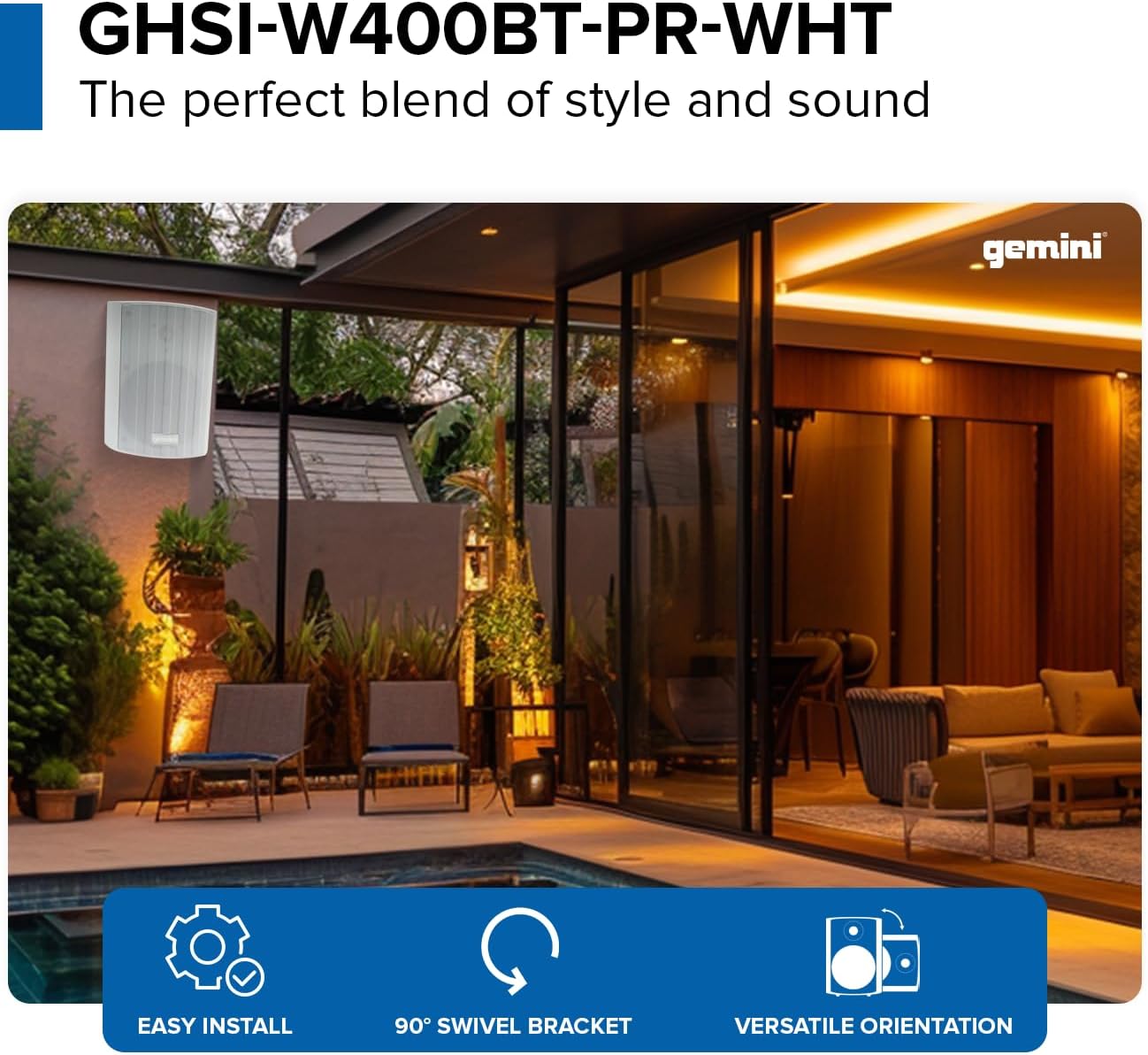 Gemini Sound GHSI-W400BT-PR-WHT Misc