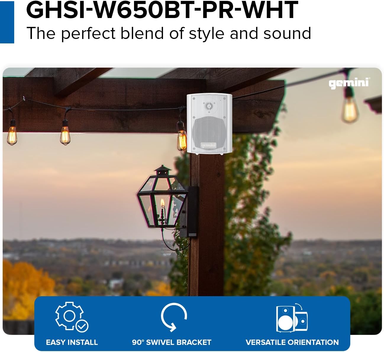 Gemini Sound GHSI-W650BT-PR-WHT Speakers - Consumer