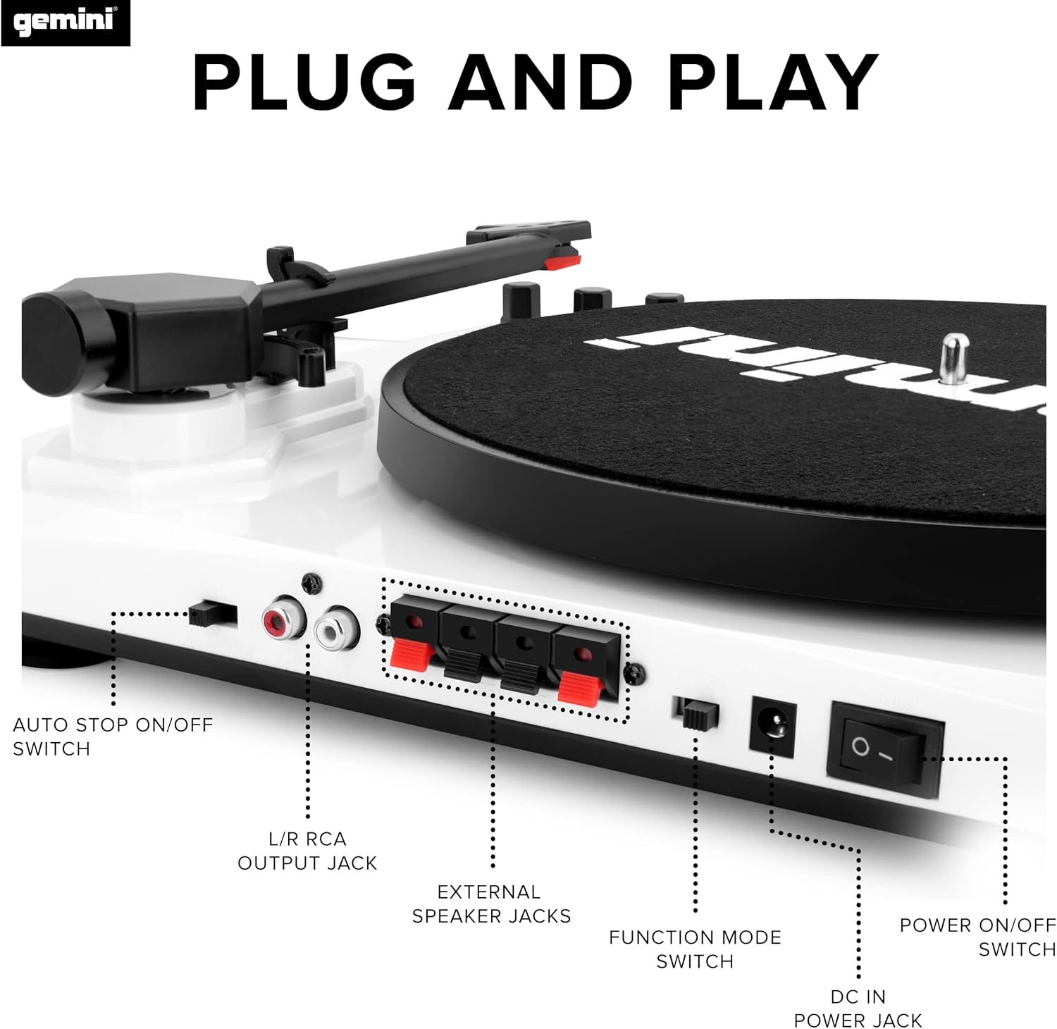 TT-900: Unleash Musical Brilliance with Gemini’s Bluetooth Stereo Turntable System