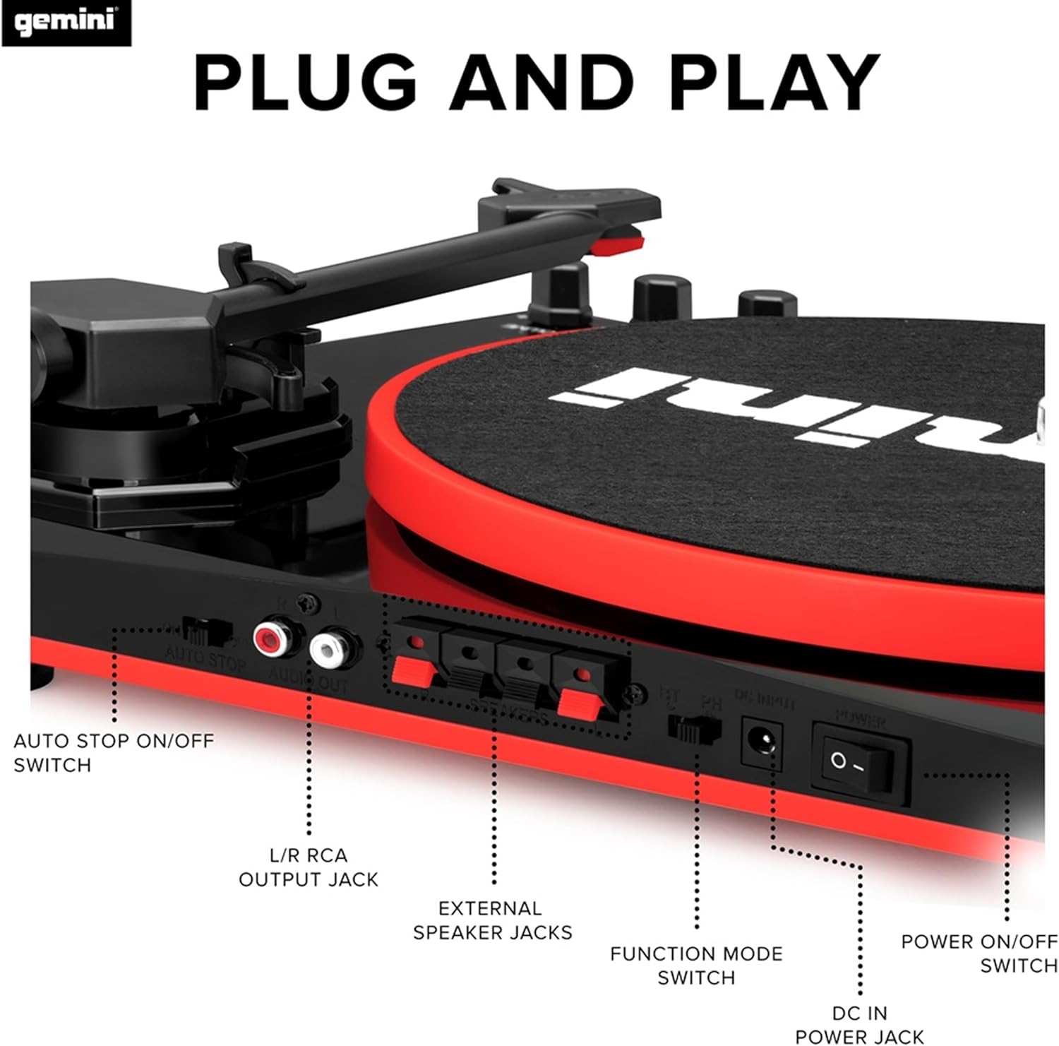 TT-900: Unleash Musical Brilliance with Gemini’s Bluetooth Stereo Turntable System