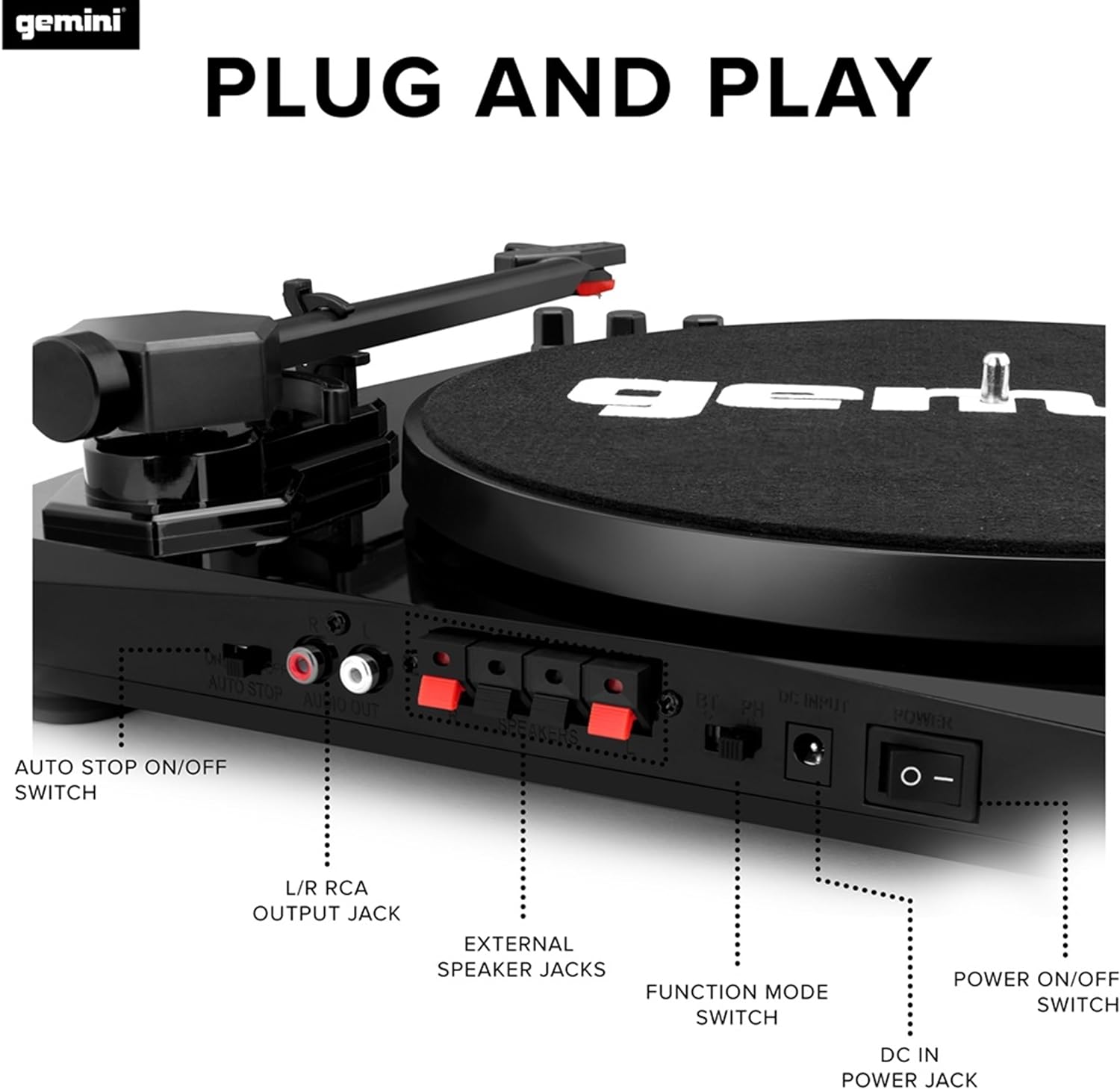 TT-900: Unleash Musical Brilliance with Gemini’s Bluetooth Stereo Turntable System