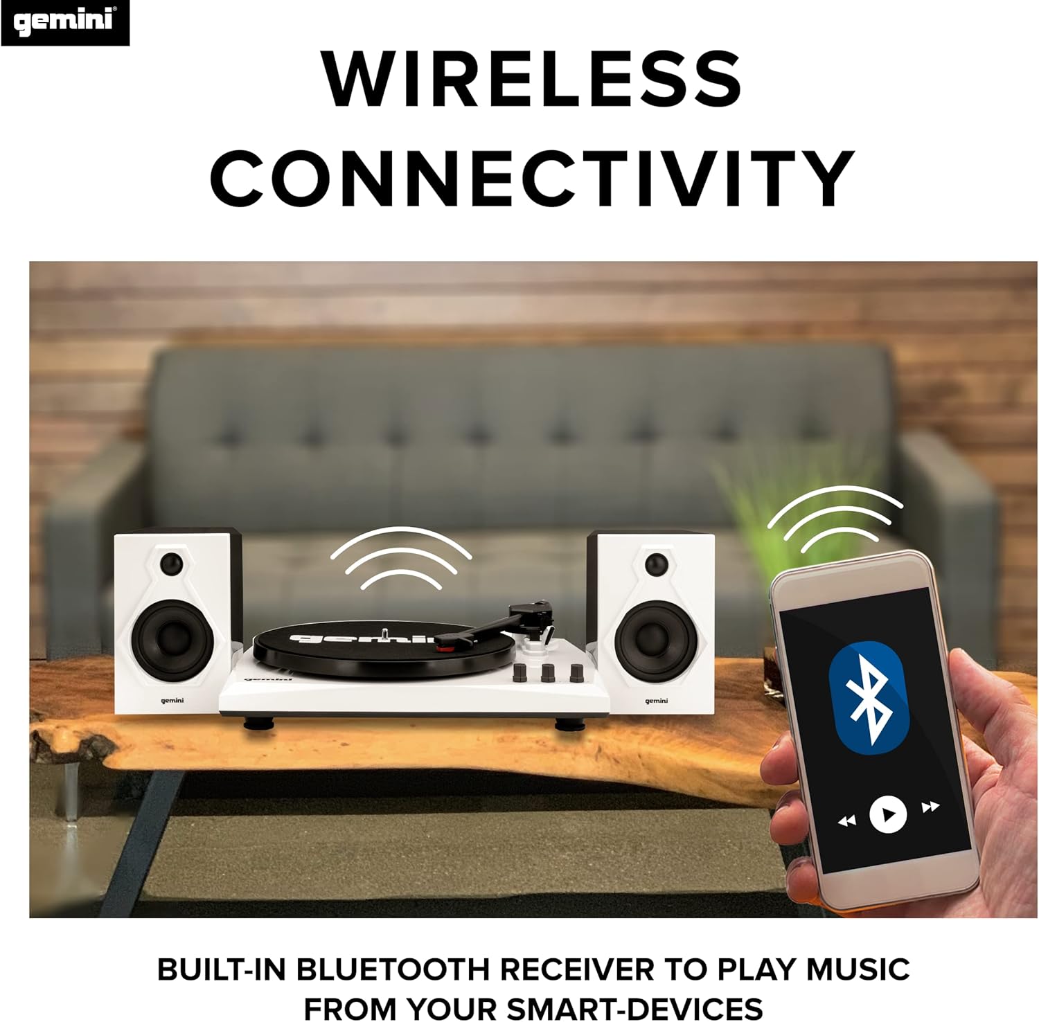 TT-900: Libere su brillo musical con el sistema de tocadiscos estéreo Bluetooth de Gemini