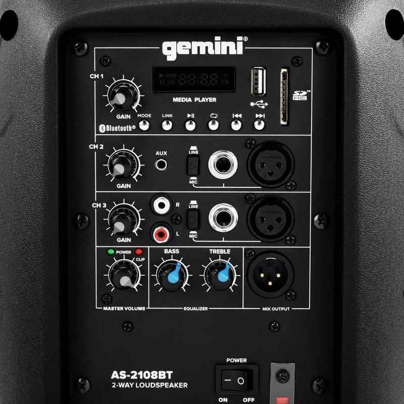 Gemini Sound AS-2108BT Powered Speakers