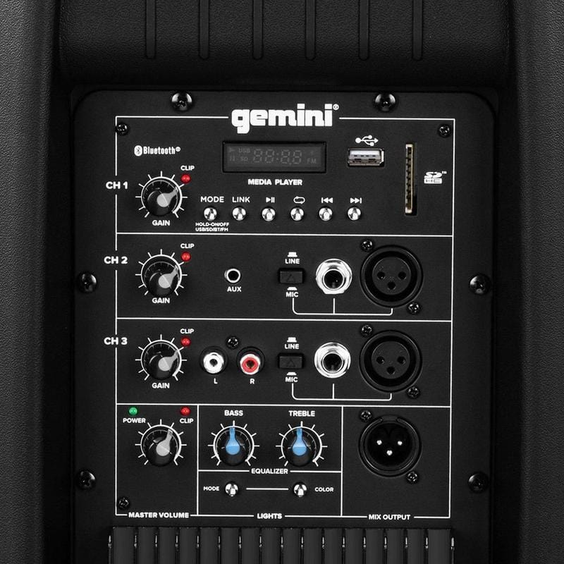 Gemini Sound AS-2115BT-LT Powered Speakers