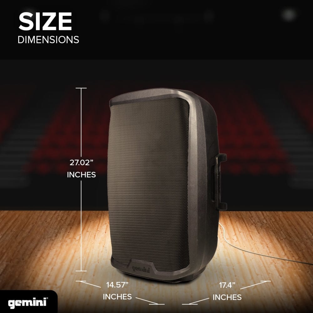 AS-2115BT-PK: 2000 Watt 15” Active Bluetooth® Loudspeaker with Stand