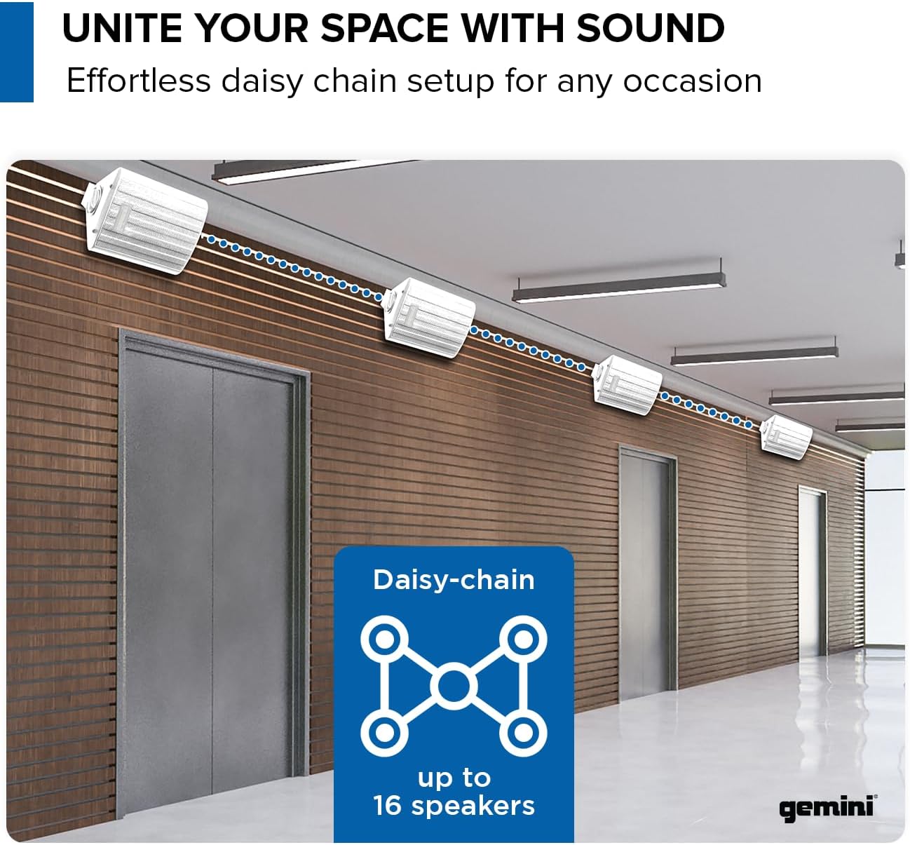 Gemini Sound GHSI-W525BT-PR-WHT Outdoor Wall Mount Speakers