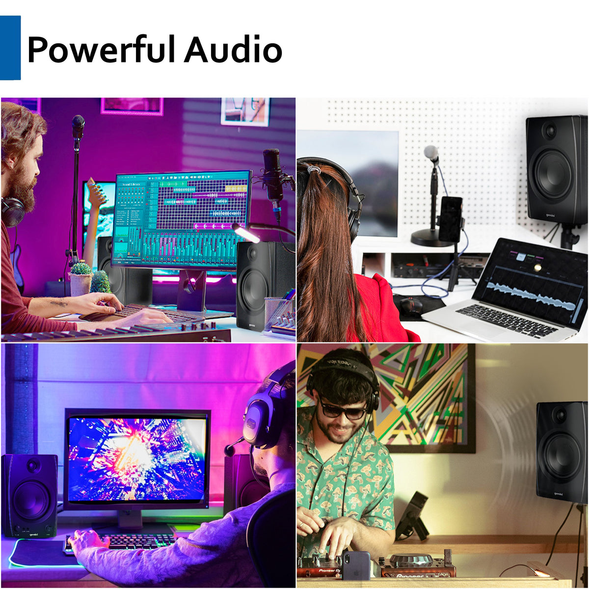 Gemini Sound SMX-5BT 5-Inch Bluetooth Studio Monitors