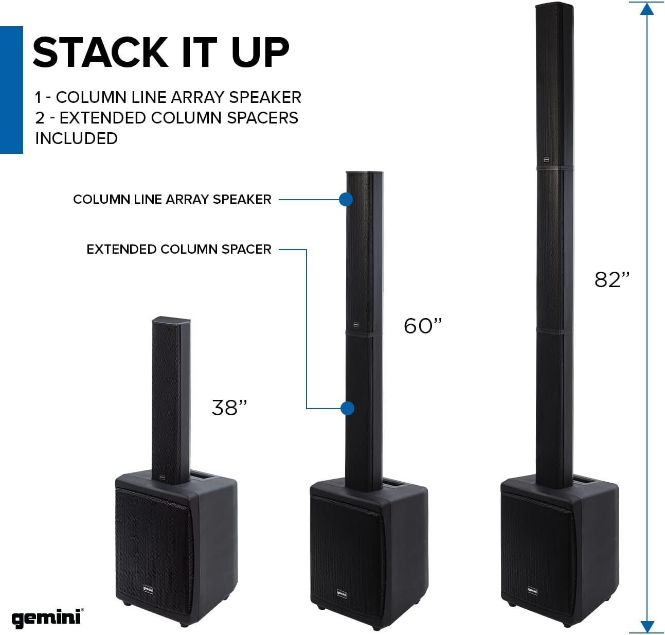 Refurbed WRX-843 Modular Line Array Speaker System Bluetooth® - 3000W