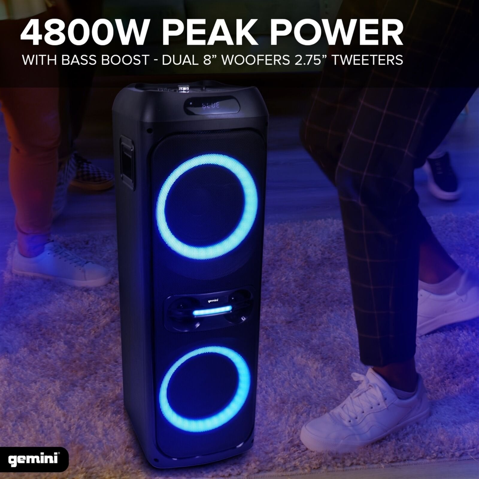 Refurbed GHK-2800 Bluetooth Speaker System w/ LED Party Lights - 4800W