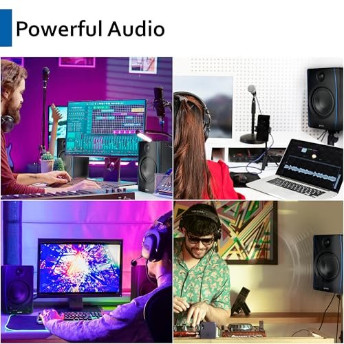 Gemini Sound SMX-5BT 5” Studio Monitor Speakers with Bluetooth - 200W Peak Power, TRS/RCA/Aux Inputs, Acoustic Tuning, Active/Passive Pair for Home Studio, DJ, and Music Production